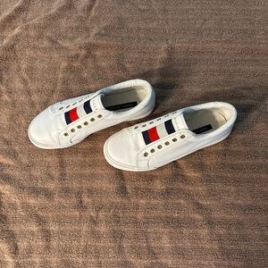 Tommy Hilfiger Women’s White Sneakers with Red and Blue Accents